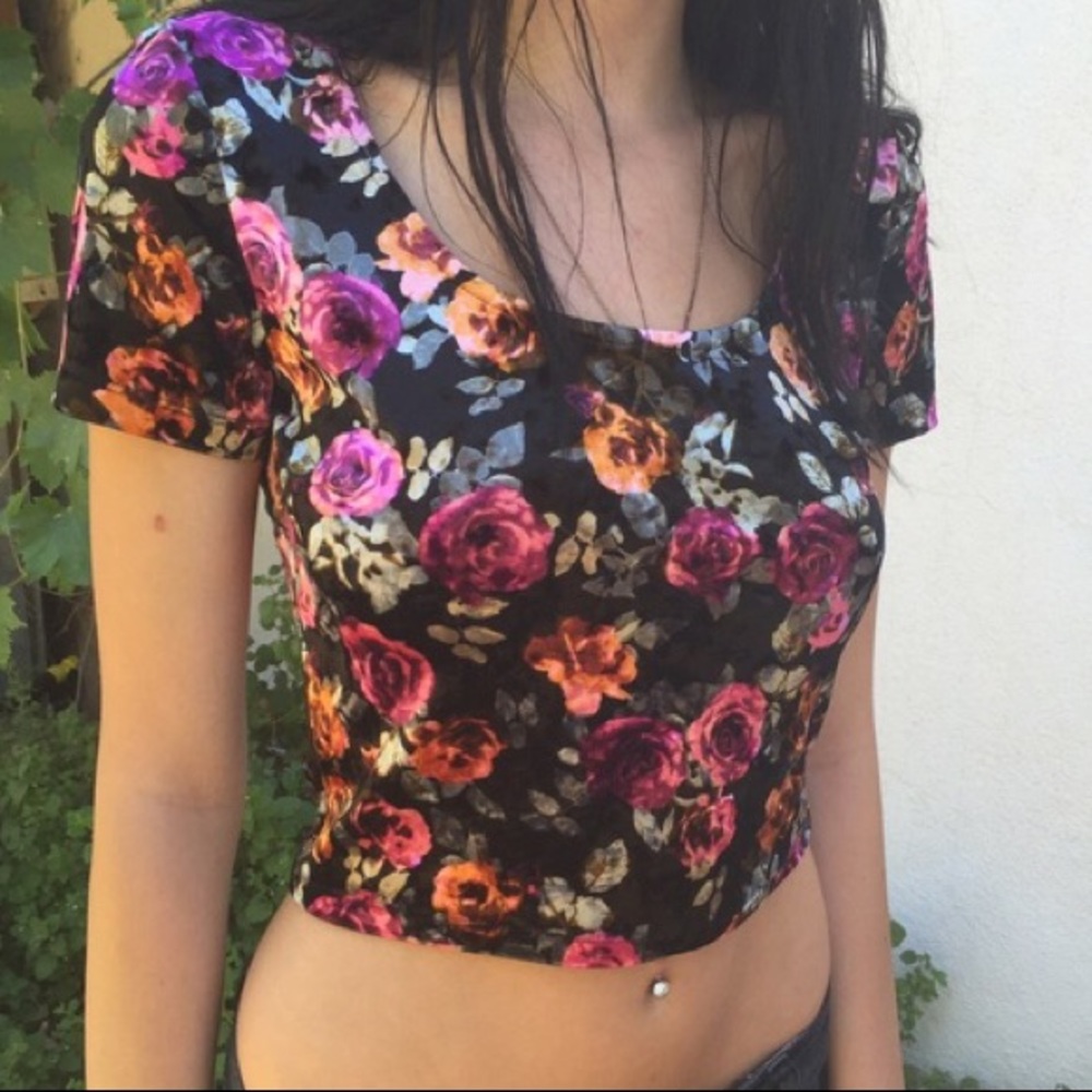 Velvet crop top